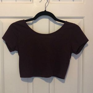 Brandy Melville burgundy crop top